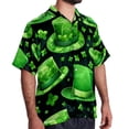 thumbnail image 2 of Saint Patrick's Day Men's Casual Hawaiian Shirts, Printed Button Down Short Sleeve Summer Beach Tops with Spread Collar - Unisex, 2 of 6
