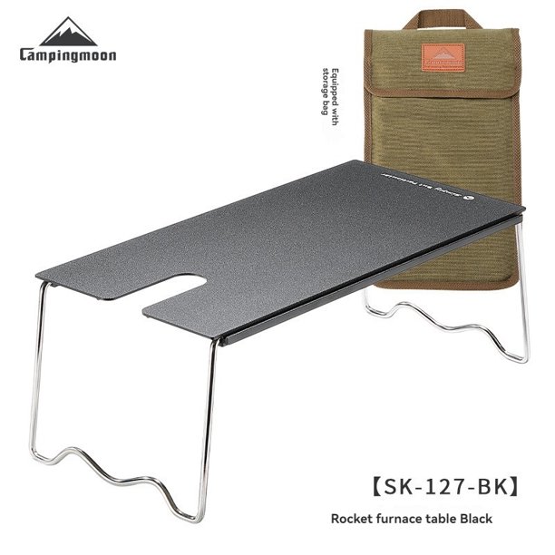 CAMPINGMOON-mesa de Picnic individual aislada para exteriores, mesa plana de aleación de aluminio, estufa de cohete, mesa de centro, mesa de estufa plegable