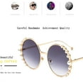 thumbnail image 2 of Pearl Sunglasses Women Metal Frame Round Sunglasses Mirror Pearl Sun Glasses UV400, 2 of 6