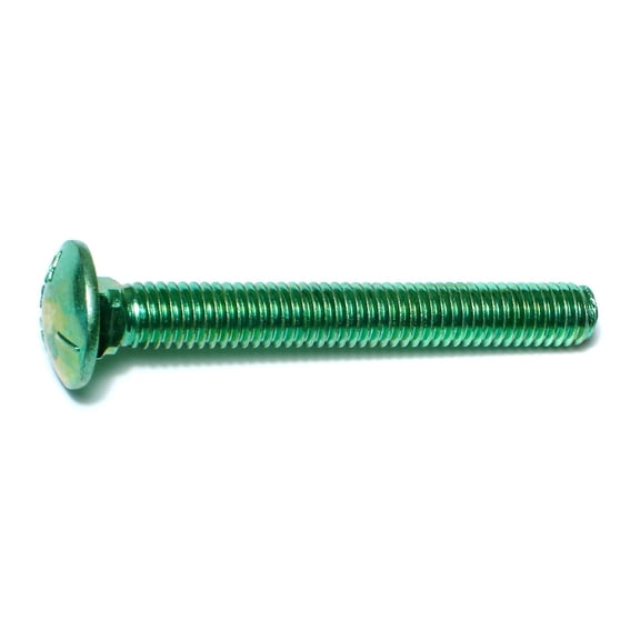 3/8"-16 x 3" Green Rinsed Zinc Grade 5 Carriage Bolts (49 pcs.)