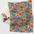 thumbnail image 6 of Yiaed Peacock Feathers And Flowers Print Dog Blankets-Cat Blanket Washable for Couch Protection,Puppy Blanket, Soft Plush Reversible Throw Furniture Protector-Large, 6 of 8