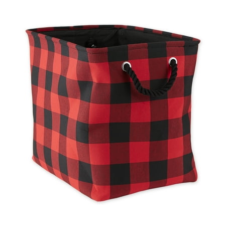 UPC: 0072456104625 | Polyester Bin Buffalo Check Red/Black Rectangle Large 17.5x12x15