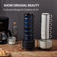 thumbnail image 2 of JIEMEI HOME Porcelain Stackable Espresso Cups with Saucers and Metal Stand,4 Ounce Demitasse Cups for Coffee Drinks, Latte, Tea - Set of 6, Stackable Espresso Mugs,, 2 of 7