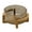 Gray, variant on Glass salad bowl, with wooden base glass bowl, glass fruit plate, household glass bowl, dried fruit dessert plate, for kitchen restaurant with fruit and desserts