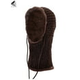 thumbnail image 3 of PULLIMORE Women Winter Beanie Scarf Hats Conjoined Cap Fleece Lining Ski Snow Hat (Coffee), 3 of 5