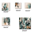 thumbnail image 4 of Designart "Geometric Shadows in Blue and Black I" Minimalism Metal Art Print Set, 4 of 5