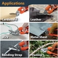 thumbnail image 6 of POWERTEC 10" Heavy Duty Scissors – Long-Blade Cutter with Curved Serrated Edge, Multipurpose Industrial Shears for Carpet, Cardboard, Leather, Upholstery, Fabric, Gardening & DIY (72396N), 6 of 7