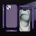 thumbnail image 5 of Allytechgroup Slim Carbon Fiber Texture Phone Case for Apple iPhone 15, Shockproof Soft TPU Bumper, Raised Edge Camera and Screen Protection, Lightweight Anti-Slip Cover, Purple, 5 of 8