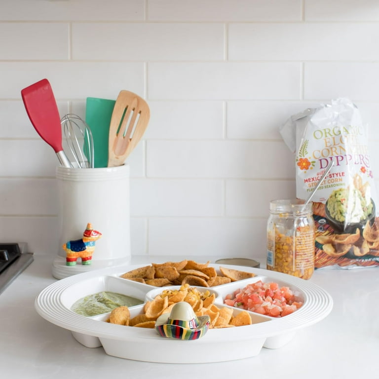 nora fleming Melamine Divided Dish Sectional Appetizer Plate for