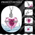 thumbnail image 2 of Juego de joyas Ecation, 15 unidades, collares de acero inoxidable con forma de ceniza, color rosa, 2 of 7