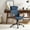 Navy, variant on Luxurious Ergonomic Office Chair Executive Swivel Rocking Wood Desk Chair with Padded Cushion Navy