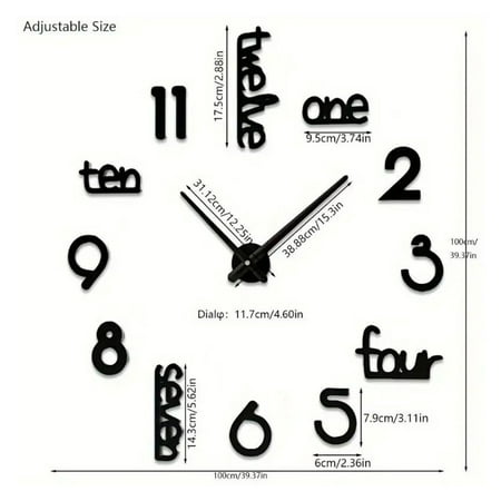 Giant Wall Clock - 31 Inch Ultra Thin Silent Modern Decor for Home & Office
