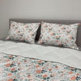 thumbnail image 2 of Floral Comforter & Sham Bedding Set, Shabby Blooms Nature Inspired Botanical Beauty Illustration, 3 pcs Duvet Set Microfiber Filling Quilt, 5 Sizes, Almond Green Salmon, by Ambesonne, 2 of 4