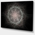 thumbnail image 2 of Rounded Silver Glowing Fractal Flower - Floral Canvas Art Print, 2 of 3