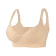 thumbnail image 2 of Large Bust Oversize Sticky Bra Push Up for Women High Support And Lift No Wire Soft Wireless Adjustable Supportive Womens Bras Beige, 2 of 4