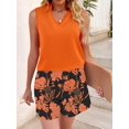 thumbnail image 4 of Jaimenalin Women'S Two Piece Short Sets Casual Oversized V Neck Shirts Shorts Outdoor Vacation Travel Outfit Color Pattern 1 S, 4 of 6