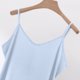 thumbnail image 4 of Camisola de manga corta para mujer, de color liso, con cuello en V, para exteriores, ropa interior básica, para decoración del hogar, pijama sin mangas de algodón., 4 of 6