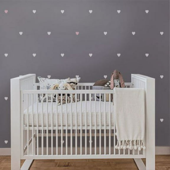 Small Hearts Wall Decal - White