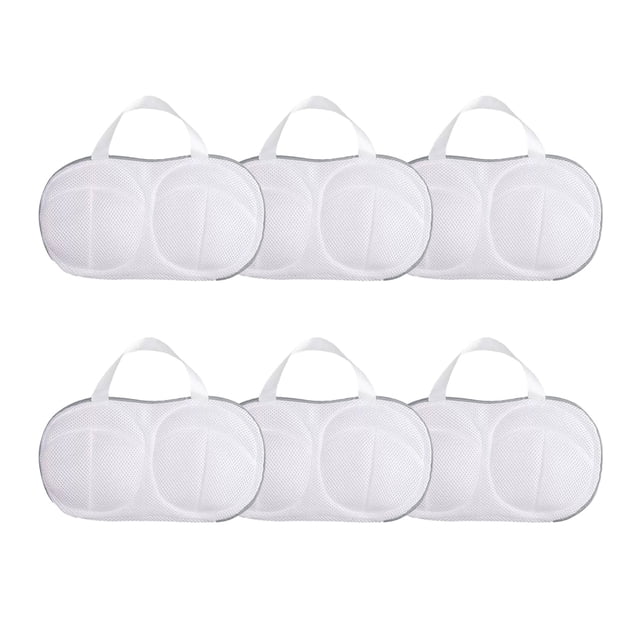 Laklulu 6 bolsas de lavado de sujetador para lavandería, bolsas de lencería para lavar prendas delicadas, se adapta a todas las tazas, bolsa de lavado de sujetador antideformación con cremallera para