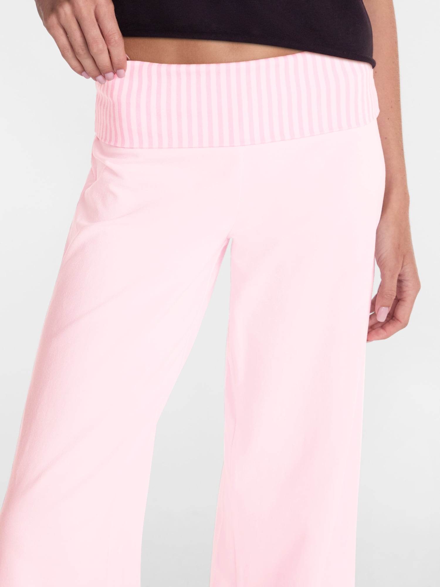 No Boundaries Foldover Wide Leg Pants, 31'' Inseam, Women's XXS-XXL