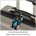 thumbnail image 3 of Square 2Pack PU Leather Merry Chrismas Cruise Luggage Tag with Privacy Cover and Name ID Tag for Travel Handbags Backpacks Luggage Tags, 3 of 6