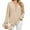 Almond, variant on TEMOFON womens sweater tops long sleeve Casual Button Down Fall Blouses 2024 Solid color V neck Business Work Cute Relaxed Fit Shirts almond