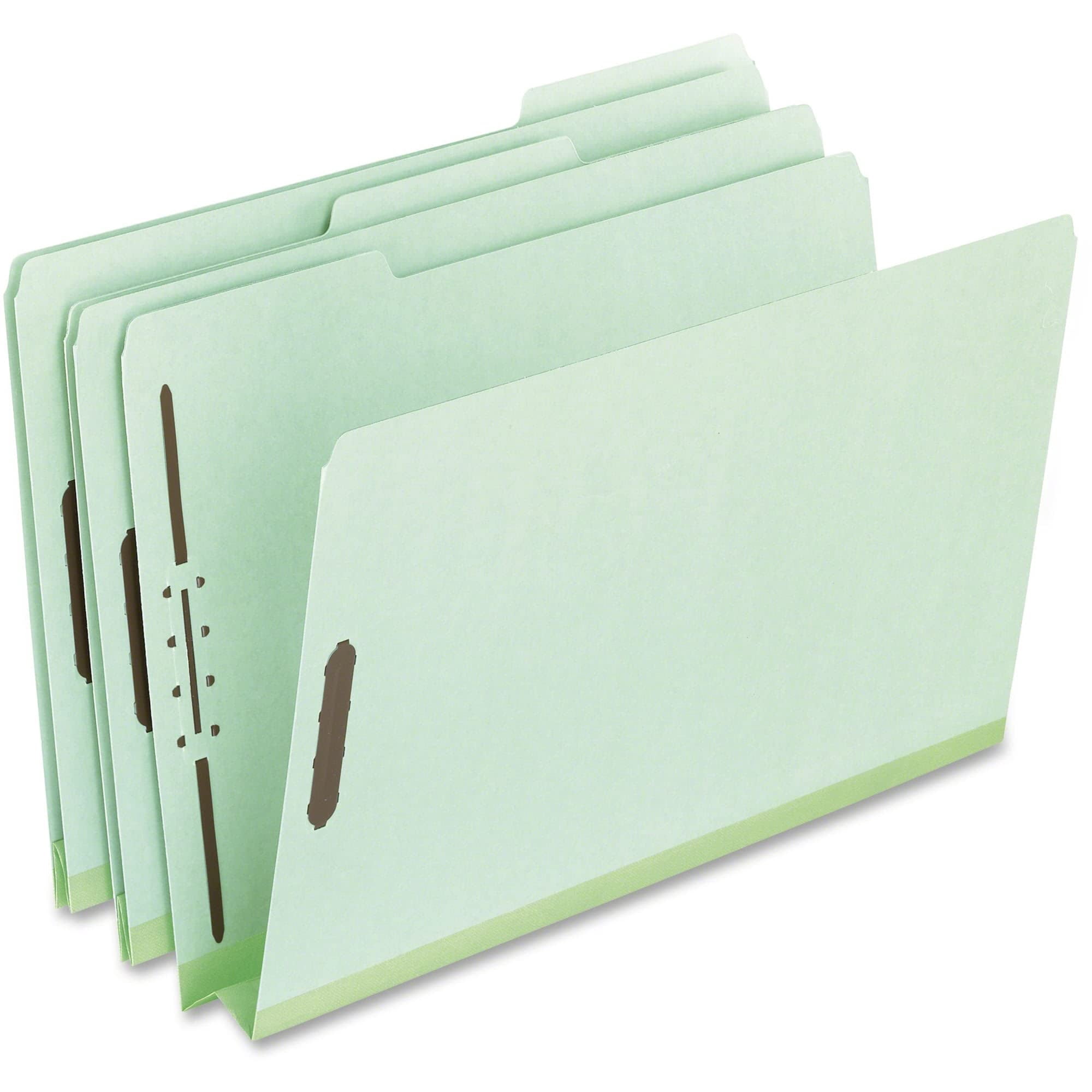 Pendaflex® Pressboard File Folders, 2" Expansion, Legal Size, 65% Recycled, Green, Box Of 25