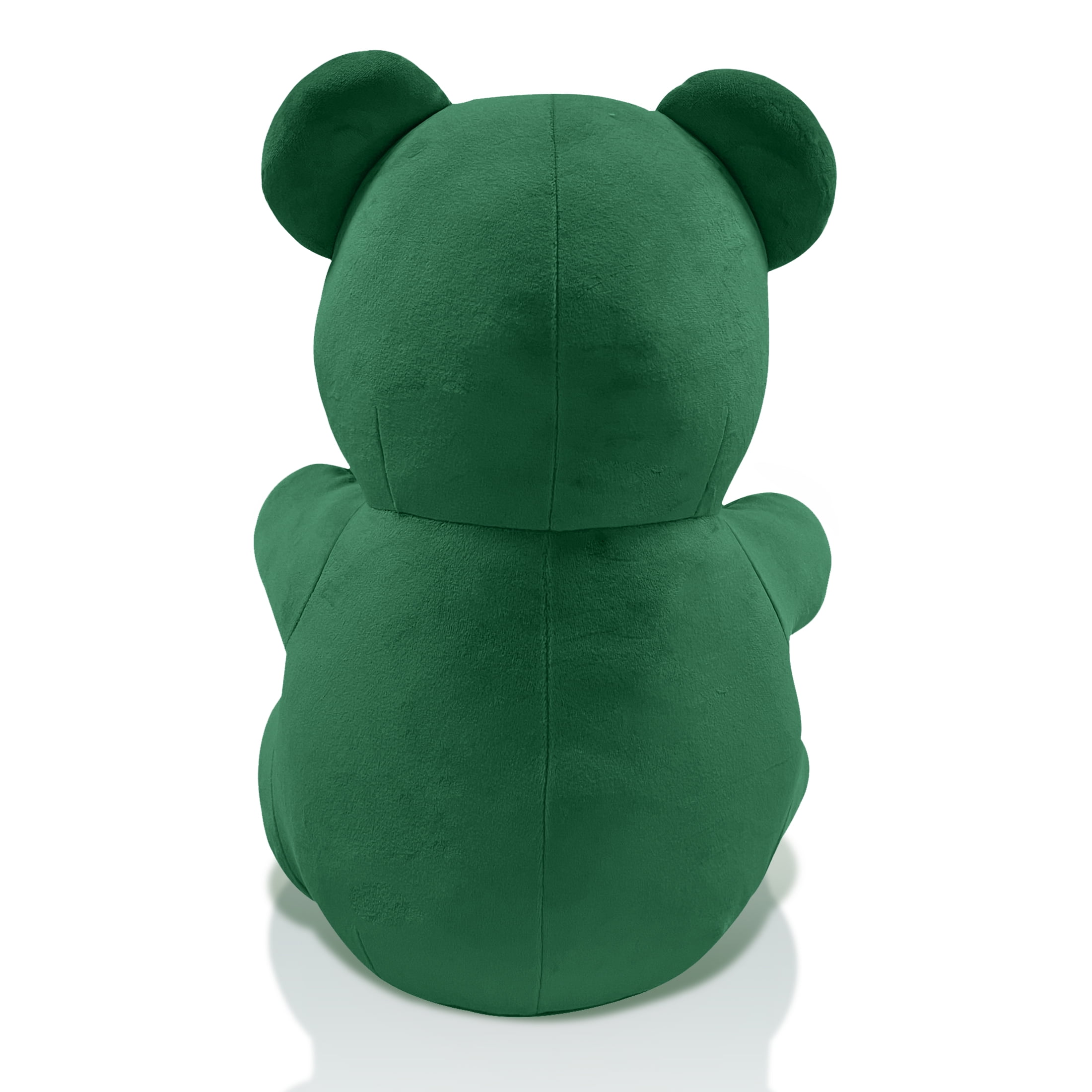 Plush 16-inch Classic Green Gummy Bear with Velvety Red Bow, By Holiday Time