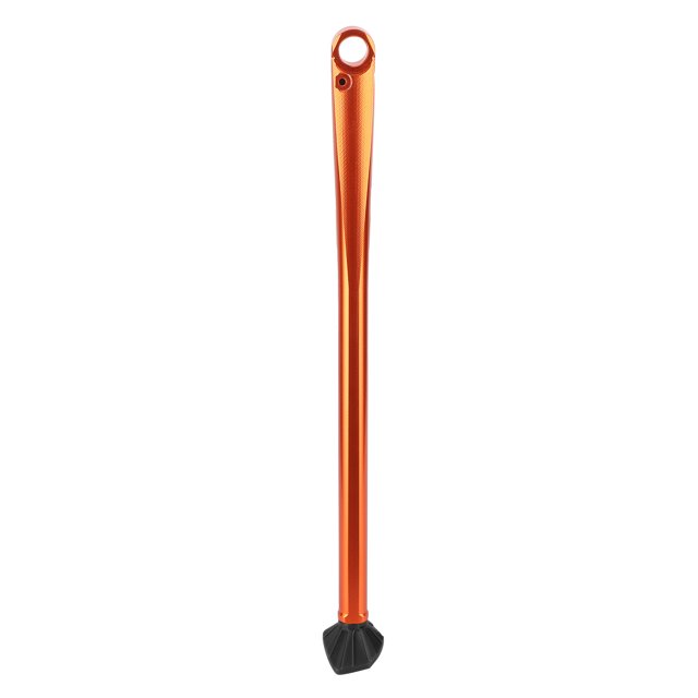 Soporte lateral de aleación de aluminio CNC con accesorio de resorte apto para Husaberg FE 501 FE 250 FE 390 (pie negro de varilla naranja)