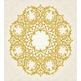 thumbnail image 3 of Victorian Duvet Cover Set, Traditional Floral Round Circle with Baroque Elements Turkish Ottoman Style Art, Decorative 2 Piece Bedding Set with 1 Pillow Shams, Twin Size, Cream Yellow, by Ambesonne, 3 of 3