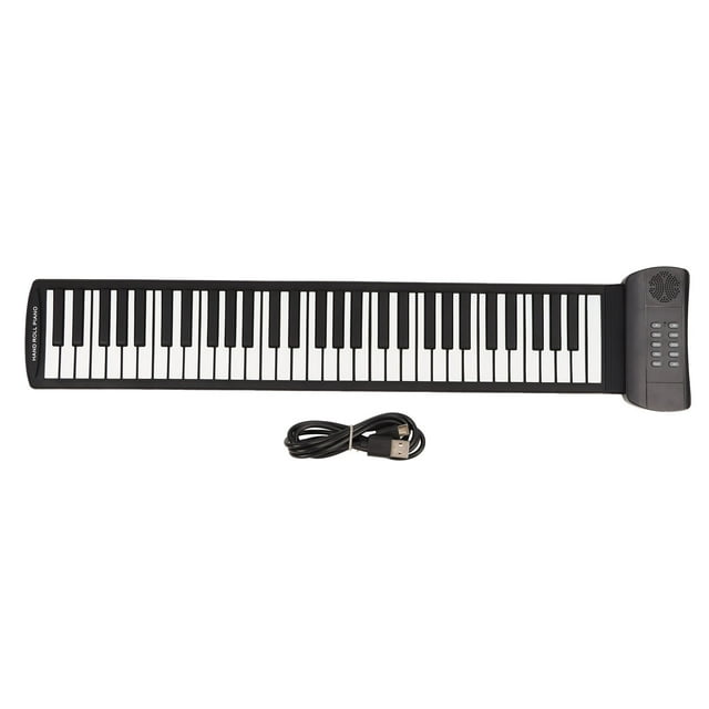 Piano Enrollable 61 Teclas 16 Tonos Sonido Envolvente Estéreo 4D 6 Canciones De Demostración Piano Enrollable A Mano Para Grabación Para Sostenido