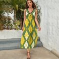 thumbnail image 5 of Vestido De Noche De Lujo Sin Mangas Para Mujer, Diamond Grid Vestido De Fiesta, 5 of 5