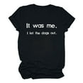 thumbnail image 2 of Sakmal Short Sleeve Tops for Women Trendy Quotes Crew Neck T-Shirts Womens Shirts, 2 of 6