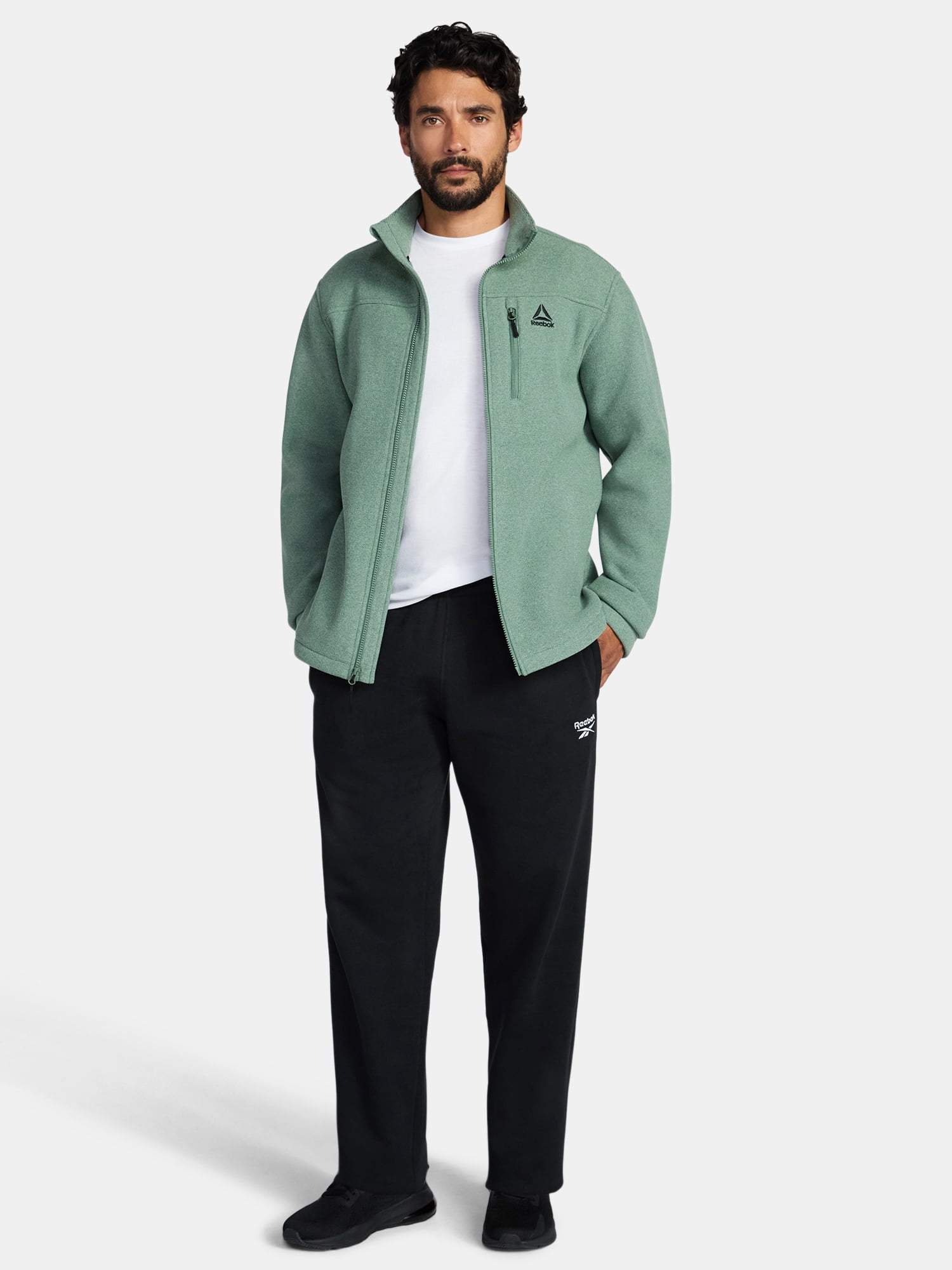 Reebok Men and Big Men's Fleece Zip Jacket, Sizes S-3XL