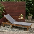thumbnail image 3 of Afuera Living Outdoor Acacia Wood Chaise Lounge in Teak and Gray, 3 of 15