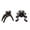 B, variant on ShaoXinWan Halloween Skull Hand Lamp Decor, 2PCS Spooky Decorative Skeleton Hand Flameless Candle for Spooky Theme Party, Indoor Home Tabletop Decoration
