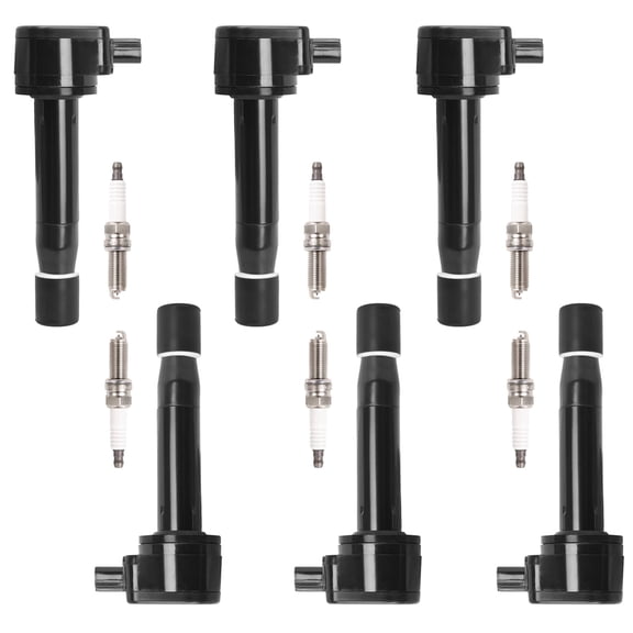 Set of 6 ISA Ignition Coil and Platinum Spark Plugs Compatible with 2010-2011 Honda Accord Crosstour 3.5L V6 Replacement for UF603