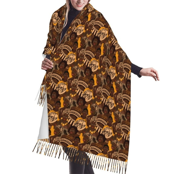 Shawl Wraps for Women - Beautiful Ethnic African Women Oversized Fall Winter Fashion Blanket Scarf for Women