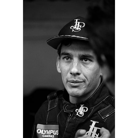Ayrton Senna F1 Player Racing Car Sport Super Star Wall Art Home - 12x18 Inch Laminated Poster - Stunning Detail and Bold Colors