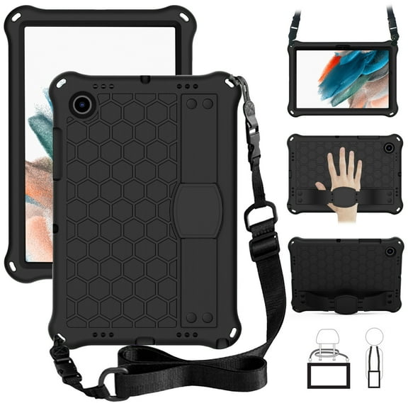 For Galaxy Tab A8 10.5 2021 X200/X205 Honeycomb EVA PC Tablet Case with Strap For Galaxy Tab A8 10.5 2021 X200/X205
