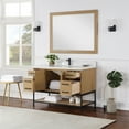thumbnail image 2 of Wildy 48" Single Bathroom Vanity Set in Washed Oak with Grain White Composite Stone Countertop with Mirror, 2 of 8