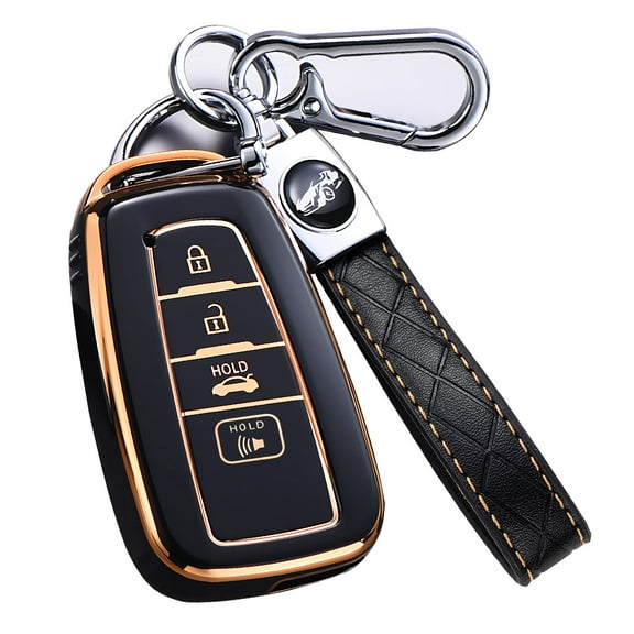for Toyota Key Fob Cover, for Camry RAV4 Highlander Avalon C-HR Prius Corolla GT86 Key fob case Premium Soft TPU Full Cover Protection Smart Key Holder