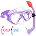 thumbnail image 1 of Set de Snorkel ACQCES Infantil con Tapa Seco para Niños de 5 a 15 años con Máscara y Tubo de Respiración, 1 of 7