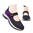 thumbnail image 3 of ibiyuan Womens Orthopedic Sandals Knit Upper Embroidery Women's Walking Shoes Closures Arch Support on Womens Shoes Sneakers Classic Hands-Free Mary Jane Shoes Sports Shoes, 3 of 9