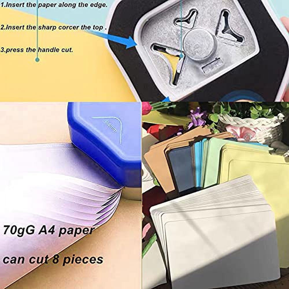 Paper Corner Rounder 3 in 1,Corner Punches for Paper Crafts,Envelope Punch  Board,Hole Puncher， DIY Projects, Photo Cutter,Card Making and Scrapbooking  