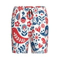thumbnail image 4 of Easygdp Birds Flowers Men's Short Pajama Pants, Sleep Shorts, Household Pants, Casual Pants with Pockets - 3X-Large, 4 of 9
