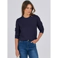 thumbnail image 5 of Luniro Women Long Sleeve Crewneck Sweater Soft Basic Knit Loose Fit Pullover Top Lightweight Sweaters, 5 of 7