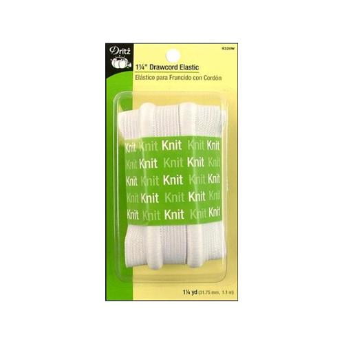 Dritz Elastic Drawcord 1 1/4"x1.25yd Pkg White