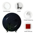 thumbnail image 4 of Kdxio Modern Hexagonal Neon Grid Bone China Decorative Plate Ceramic Decorative Plate for Home Office Wall Stand Decorative Plates for Home Bedroom-10in, 4 of 6