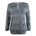 thumbnail image 3 of Women's Zephyr Reptile Keyhole Neck Peasant Top-TN-XS, 3 of 4